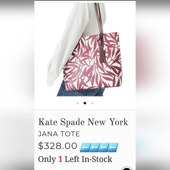 🩷🤍♠️Kate Spade ♠️🤍🩷 Jana Smooth Leather Large Tote NWT - Picture 9 of 9